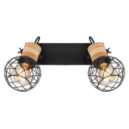 Netlighting Lacky Twin Ceiling Spotlight Matt Black 2x E27 - thumbnail 4