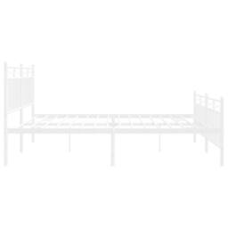 Berkfield Home Metal Bed Frame with Headboard & Footboard White 183x213 cm - thumbnail 7
