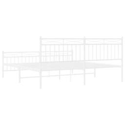 Berkfield Home Metal Bed Frame with Headboard & Footboard White 183x213 cm - thumbnail 8