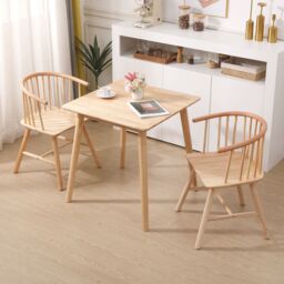 Nordlys Set of 2 Scandinavian Solid Wood Dining Room Chairs in Brown - thumbnail 3
