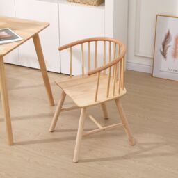 Nordlys Set of 2 Scandinavian Solid Wood Dining Room Chairs in Brown - thumbnail 4