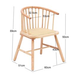 Nordlys Set of 2 Scandinavian Solid Wood Dining Room Chairs in Brown - thumbnail 5