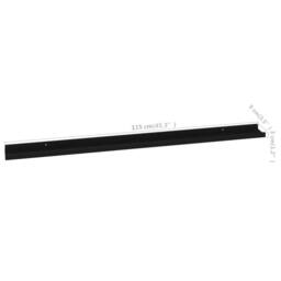 Berkfield Home Decorative Wall Shelves 4 pcs Black 115x9x3 cm - Size: 115 x 9 x 3 cm - thumbnail 9