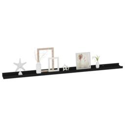Berkfield Home Decorative Wall Shelves 4 pcs Black 115x9x3 cm - Size: 115 x 9 x 3 cm - thumbnail 1