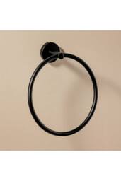 Cosmic Towel ring, 20cm, Matt black, Anti-corrosion, Start Collection in Jet Black - thumbnail 2