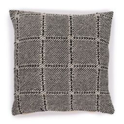KDMD Classic Cushion Cover - Squares Grey - 40x40cm in Black - Size: 40x40 cm - thumbnail 1