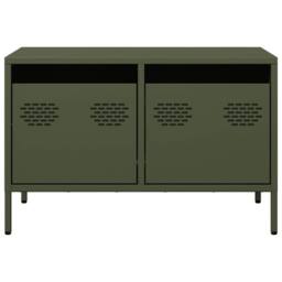 Berkfield Home TV Cabinet Olive Green 68x39x43.5 cm Cold-rolled Steel - thumbnail 4