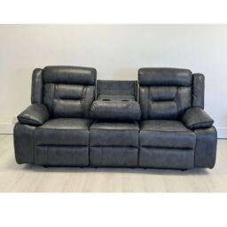 Snugg Furniture UK Limited Novan Electric Recliner 3 Seater Sofa Suite in Black - thumbnail 1