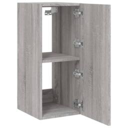 Berkfield Home TV Wall Cabinet with LED Lights Grey Sonoma 30.5x35x70 cm - thumbnail 8