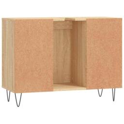 Berkfield Home Durable Bathroom Cabinet Sonoma Oak 80x33x60 cm Engineered Wood in Light Tan - Size: 80 x 33 x 60 cm - thumbnail 8