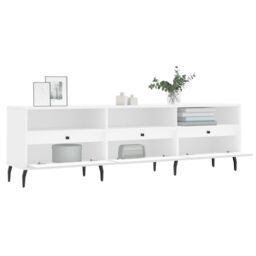 Berkfield Home TV Cabinet White 150x30x44.5 cm Engineered Wood - thumbnail 4