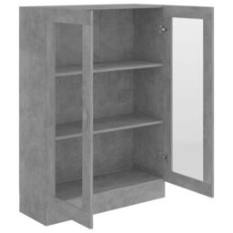 Berkfield Home Vitrine Cabinet Concrete Grey 82.5x30.5x115 cm Engineered Wood - thumbnail 5