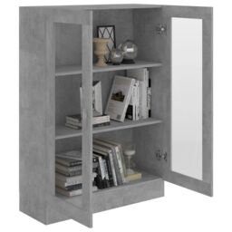 Berkfield Home Vitrine Cabinet Concrete Grey 82.5x30.5x115 cm Engineered Wood - thumbnail 4
