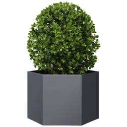 Berkfield Home Durable Garden Planter Anthracite Hexagon 69x60x45 cm Steel in Charcoal - Size: 69 x 60 x 45 cm - thumbnail 1