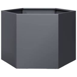 Berkfield Home Durable Garden Planter Anthracite Hexagon 69x60x45 cm Steel in Charcoal - Size: 69 x 60 x 45 cm - thumbnail 3