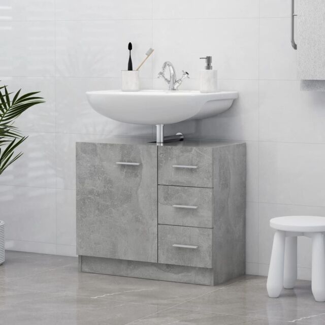 Berkfield Home Sink Cabinet Concrete Grey 63x30x54 cm Engineered Wood - Size: 63 x 30 x 54 cm - image 1