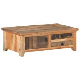 Berkfield Home Coffee Table 90x50x31 cm Solid Reclaimed Wood in Brown - Size: 90 x 50 x 31 cm - thumbnail 1