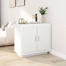 Berkfield Home Sideboard White 80x40x75 cm Engineered Wood - Size: 80 x 40 x 75 cm - thumbnail 2