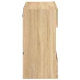 Berkfield Home TV Wall Cabinet with LED Lights Sonoma Oak 58.5x30x60.5 cm in Natural - thumbnail 9