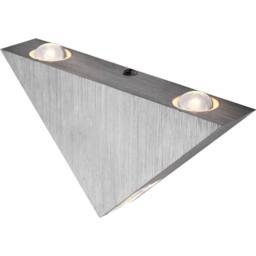 Netlighting Gordon Integrated LED Wall Lamp Aluminium Brushed 3x LED 3000K in Grey - thumbnail 1