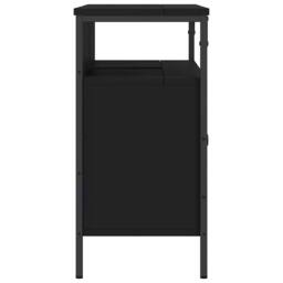 Berkfield Home Sturdy Bathroom Sink Cabinet Black 80x30x60 cm Engineered Wood - Size: 80 x 30 x 60 cm - thumbnail 7