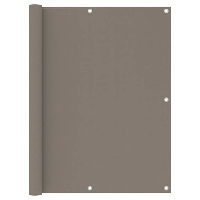 Berkfield Home Balcony Screen Taupe 120x400 cm Oxford Fabric in Beige - image 1