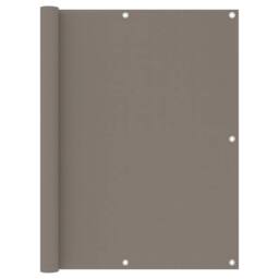 Berkfield Home Balcony Screen Taupe 120x400 cm Oxford Fabric in Beige - thumbnail 1