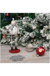 Netagon Metal Christmas Decoration in White - thumbnail 3