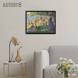 "Artery8 Seurat Sunday Afternoon Island Framed Canvas Wall Art Print - Size: W12"" x H16""" - thumbnail 3