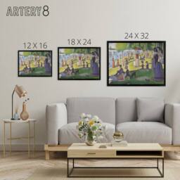 "Artery8 Seurat Sunday Afternoon Island Framed Canvas Wall Art Print - Size: W12"" x H16""" - thumbnail 4