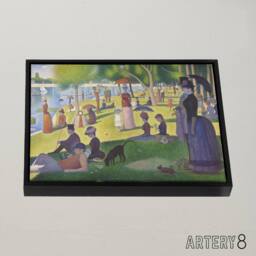 "Artery8 Seurat Sunday Afternoon Island Framed Canvas Wall Art Print - Size: W12"" x H16""" - thumbnail 2