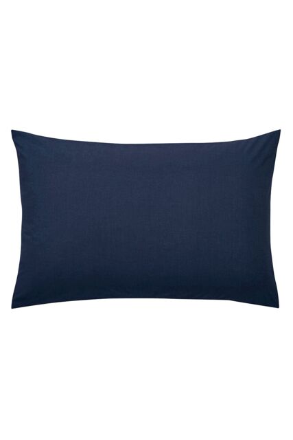 Helena Springfield 'Plain Dye Large' Polycotton Standard Pillowcase in Navy - Size: Standard Pillow Case - image 1
