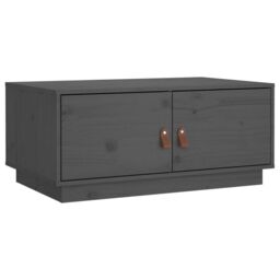 Berkfield Home Coffee Table Grey 80x50x35 cm Solid Wood Pine - Size: 80 x 50 x 35 cm - thumbnail 2