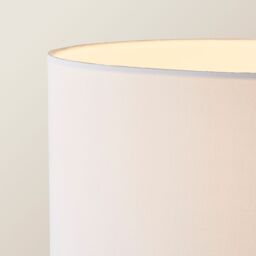 ValueLights Christina Fabric Drum Shade Gold Palm Leaf Floor Lamp with LED Bulb in White - thumbnail 4