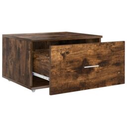 Berkfield Home Drawer Cabinet Smoked Oak MDF with Veneer Drawer Cabinet in Brown - thumbnail 4