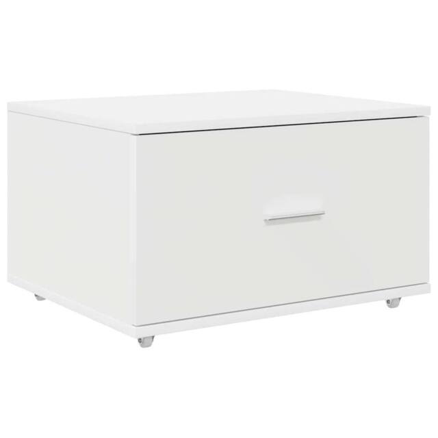 Berkfield Home Drawer Cabinet with Wheels White 55x45x33.5 cm Engineered Wood - image 1