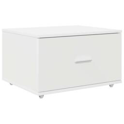 Berkfield Home Drawer Cabinet with Wheels White 55x45x33.5 cm Engineered Wood - thumbnail 1