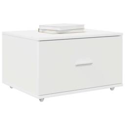 Berkfield Home Drawer Cabinet with Wheels White 55x45x33.5 cm Engineered Wood - thumbnail 3