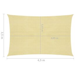 Berkfield Home Sunshade Sail 160 g/m ² Beige 3.5x4.5 m HDPE - thumbnail 6