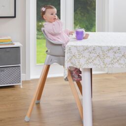 Liberty House Toys Kids High Chair - Grey & Beechwood in Pale Grey - thumbnail 2