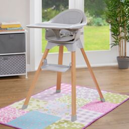 Liberty House Toys Kids High Chair - Grey & Beechwood in Pale Grey - thumbnail 4