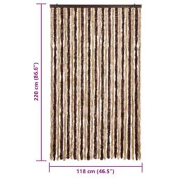 Berkfield Home Insect Curtain Beige & Light Brown 118x220 cm Chenille - thumbnail 7