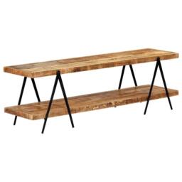 Berkfield Home TV Cabinet 160x40x50 cm Solid Mango Wood in Brown - Size: 160 x 40 x 50 cm - thumbnail 6