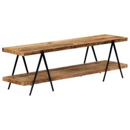 Berkfield Home TV Cabinet 160x40x50 cm Solid Mango Wood in Brown - Size: 160 x 40 x 50 cm - thumbnail 8