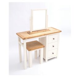 Cabinet Bits Maggiori 3 Drawer Dressing Table Set Brass Knob in Off-White - thumbnail 3