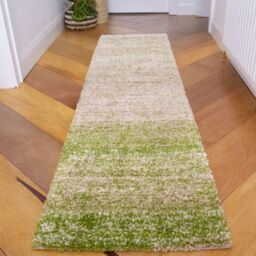 Kukoon Soft Shaggy Rugs Deep Pile Fluffy Dark Green Stripe Bedroom Carpet Mat - Size: 120 cm x 170 cm - thumbnail 3