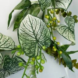 Leaf 150cm Artificial Hanging Plant Realistic Alocasia Sinuata Trailing in Green - thumbnail 3