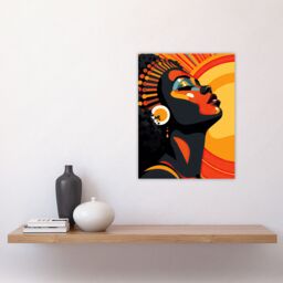 "Artery8 Strong Artwork Of Black Woman Sun Worship Unframed Wall Art Print Poster Home Decor Premium - Size: W12"" x H16""" - thumbnail 4