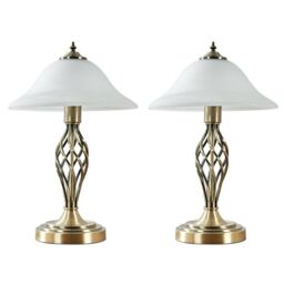 ValueLights Memphis Pair of Gold Table Lamp - thumbnail 2