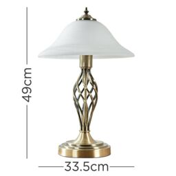 ValueLights Memphis Pair of Gold Table Lamp - thumbnail 6